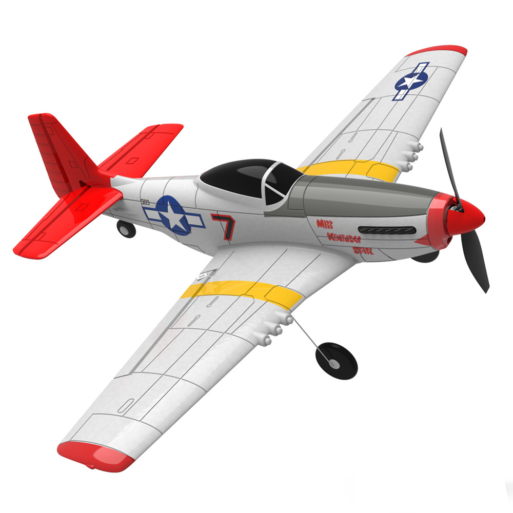 LinkMejor Mini Mustang P-51D V2 EPP 400mm Wingspan 2.4G 6-Axis Gyro RC Airplane Trainer Fixed Wing BNF/RTF One Key Return Compatible DSM S-BUS Protocol for Beginner