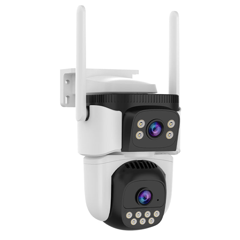 3MP Dual Lens WiFi Security Camera 360° Panorama PTZ Color Night Vision Human Detect IP66 Outdoor Indoor Wireless Surveillance CCTV Camera