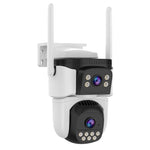 3MP Dual Lens WiFi Security Camera 360° Panorama PTZ Color Night Vision Human Detect IP66 Outdoor Indoor Wireless Surveillance CCTV Camera