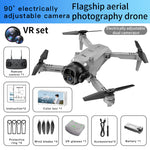 AE E4 WiFi FPV with Goggles Glasses HD Dual Camera Optical Flow Positioning Headless Mode Foldable RC Drone Quadcopter RTF