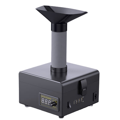 Soldering Fume Extractor 150W Filter Smoke Absorber Remover Activated Carbon Motor Speed 5200 RPM Multi Layer Filtration System Flexible Hose USB Type-C Port LED Light