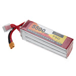 LinkMejor Power 22.2V 5500mAh 75C 6S LiPo Battery XT60 Plug for RC Drone