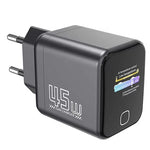 [GaN Tech] X45Pro PD45W 1-Port USB PD Charger with AI Smart Display USB-C PD3.0 QC PPS UFCS Fast Charging Wall Charger Adapter EU Plug for iPhone 17 17Pro 16 Pro Max 15 for Huawei Mate XTs for OPPO for VIVO