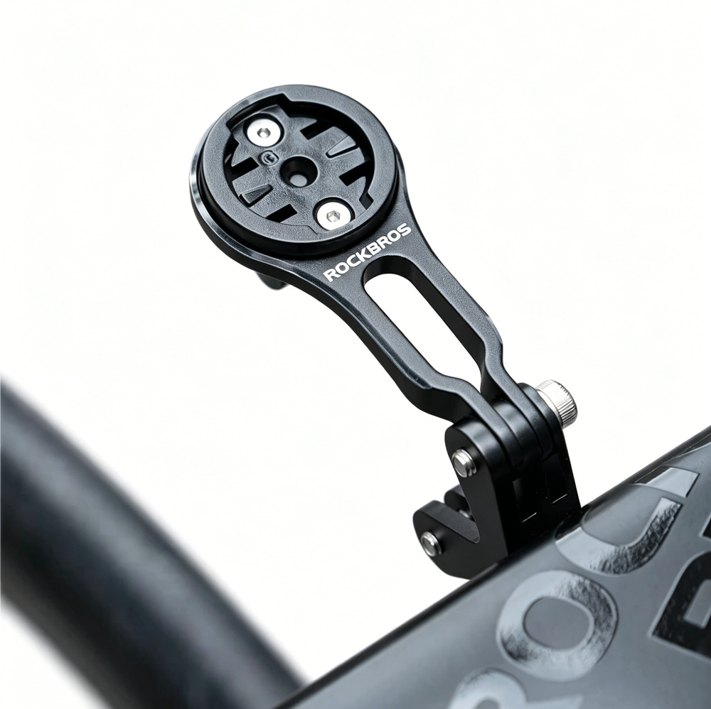LinkMejor Extendable Bike Computer Mount Aluminum Alloy Out-Front Holder For Garmin Bryton Wahoo Headlight