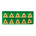 10PCS TNMG160404 Carbide Inserts Gold Blade High Strength Durable Wear Resistant for Finishing Semi-Finishing Cast Iron General Steel Machining