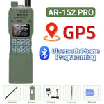LinkMejor AR-152 PRO GPS Walkie Talkie Long Range bluetooth Programming 10W Multi Band 12000mAh Tactial 1000CH Two Way Ham Radio with Flashlight