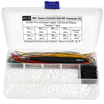 MX1.25MM Connector Kit Pre Crimped Cable 15CM 10 Colors 2-10 Pin Housing Heat Shrink Tubing Electronics Prototyping Wiring Solution