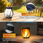 IPRee Camping Light Solar Flame Lights USB Rechargeable IPX4 Waterproof  1500mAh Hanging Lantern Outdoor Garden Light