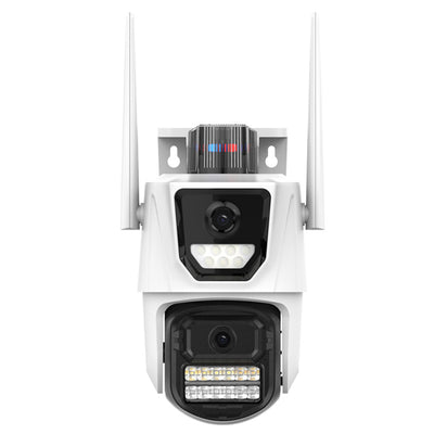 LinkMejor 6MP Dual Lens Wireless Security Camera 360° Panoramic View AI Human Detect Color Night Vision Motion Alert IP66 Waterproof Surveillance Outdoors CCTV Cameras