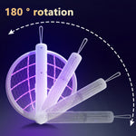 LinkMejor 3 In 1 3000V Cordless Rechargeable Electric Mosquito Bug Zapper Foldable Handheld Mosquito Killing Lamp Fly Trap