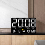 LinkMejor Large Digital Wall Clock Alarm Clock Large LED Display with Remote Control / Automatic Brightness / Indoor Temperature / Humidity / Date / Week / 12/24H For Home Office Classroom
