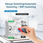 LinkMejor Tuya WIFI Smart ATS 2P/3P/4P 230VAC Dual Power Automatic Transfer Switch Uninterrupted Remote Automatic Control Power Switcher
