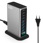 [GaN Tech] Bakeey 520W 8-Port USB PD Charger 4USB-A+4USB-C PD QC SCP PPS Fast Charging Digital Desktop Charging Station EU Plug US Plug for iPhone 16 16 Pro 15 14 13 for Xiaomi 15 Ultra for Samsung Galaxy S25 Ultra for Huawei Pura X