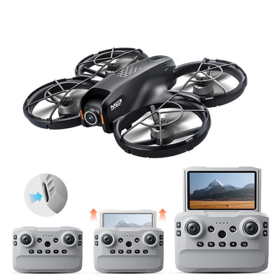 LinkMejor M5 WiFi FPV with 4.3inch Telescopic Screen Controller HD Dual Camera Electrically Adjustable Optical Flow Hover Brushless 2.4G 4CH 6-Axis Remote Control Toys RC Drone Quadcopter RTF