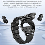X10 1.39inch HD Screen CNC Metal Steel-feel Watch with TWS Earphones bluetooth Call Heart Rate Blood Pressure 3605 Real Blood Oxygen Monitor Sleep Monitoring NFC Function Multi-sport Modes Music Playback IP67 Waterproof Smart Watch