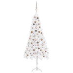 1.8m Artificial Christmas Tree with 150 LEDs, Easy Assembly Christmas Tree with Metal Stand and 230 Tips Decor for Home, Office, Party, Holiday Indoor Outdoor Decoration