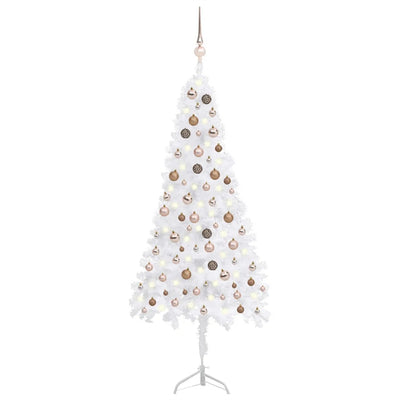 1.8m Artificial Christmas Tree with 150 LEDs, Easy Assembly Christmas Tree with Metal Stand and 230 Tips Decor for Home, Office, Party, Holiday Indoor Outdoor Decoration