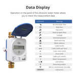 Tuya Smart Zigbe Ultrasonic Water Meter DN15 DN20 DN25 LCD Digital Display Water Flow Consumption Measurement IP68 Protection
