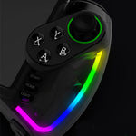 LinkMejor PG-9777S Hall Joystick bluetooth Telescopic Game Controller with RGB Light Dual Motor Vibration for Android iOS Switch PC PS3 Tablet Phone Wireless Gampad