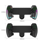 LinkMejor PG-9777S Hall Joystick bluetooth Telescopic Game Controller with RGB Light Dual Motor Vibration for Android iOS Switch PC PS3 Tablet Phone Wireless Gampad