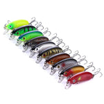LinkMejor 10PCS Slow Sinking Minnow Fishing Lures 7g Wobbler Crankbait Artificial Hard Bait for Bass Trout Pike