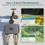 SGW08MZ Tuya Zigbe 2 Zones Smart Irrigation Timer Digital Programming Watering Schedules Sprinkler Drip Irrigation System Voice Control with Alexa Google Assistant