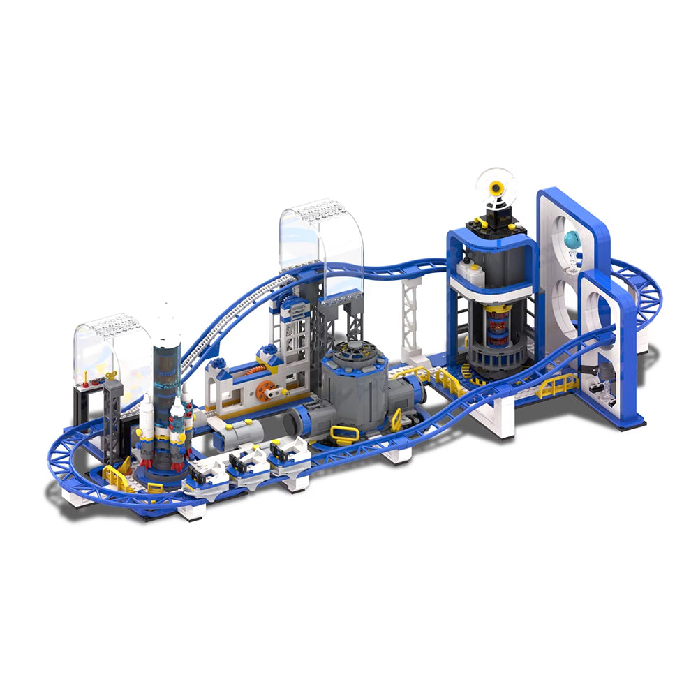 Free Tribe 36006 Space Rollercoaster Launch Tower Rocket Track Shuttle Glider Model Building Block Brick Assembly Kit Kids Christmas Gift
