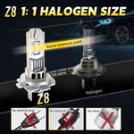 Z8 LED Headlight Bulbs 3500LM Super Bright 6500K White CSP Chips Canbus Error Free Plug-in-Play Headlamp Conversion Kit With Fan