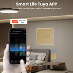 86 Type Tuya WiFi Touch Smart Switch Voice Control APP Control Timer Function Work with Amazon Alexa Google Assistant [Neutral Wire]