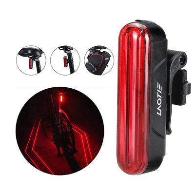 LinkMejor LS80 Smart Brake Sensor Bike Taillight 500mAh Battery 6 Light Modes Type-C Rechargeable IPX5 Waterproof Wear-resistant Bicycle Rear Light for Night Cycling