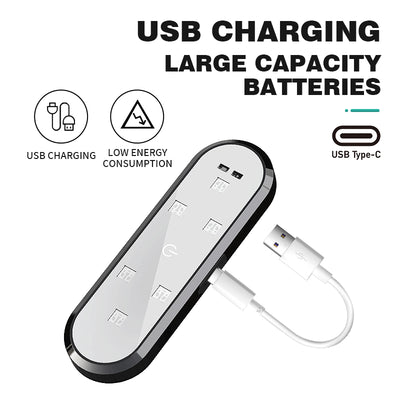 LinkMejor Car Door Welcome Light Multicolor Flash Cordlessd Atmosphere Warning Light Anti-collision Rear-end Light