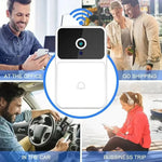 LinkMejor Video Doorbell Door Camera Wireless Night Vision Smart Home Security HD Door Bell Two Way Intercom Voice Change for Home Visual Doorbell