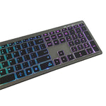 Full Size 110 Keys Tri-mode Wireless Keyboard with RGB Backlights Slient Click Rechargeable Silent Film Keyboards for PC Laptop Computer