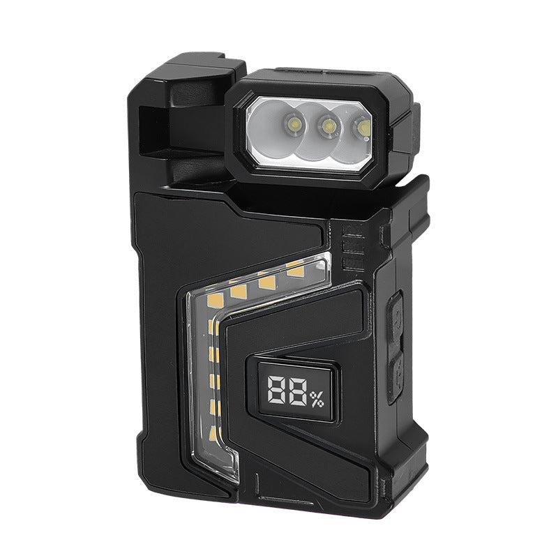 Bikight Mini Keychain Light LED Flashlight Super Bright COB Work Light Magnetic Base 180° Rotating Type-C Rechargeable Portable Handheld Lamp