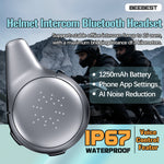 Beebest BE700 Helmet Intercom Bluetooth Headset 16-Rider Powerful Intercom Voice Control AI Noise Reduction 1250mAh Long Battery Fast Charging IP67 Waterproof for Safety Long Range Communication