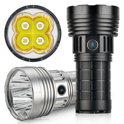 LinkMejor HG50 4*G50 LED High Powered 21700 Flashlight Type-C Rechargeable Powerful Portable LED Torch for Outdoor Hiking Camping Hunting Fishing