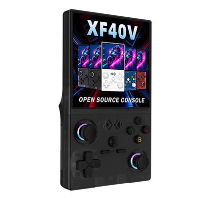 [128G] XF40V Handheld Game Console with 4 Inch IPS HD Screen RK3326 RGB Joysticks Open Source Linux System 4000mAh Battery Vibration Motor Retro Gaming Portable Emulator Gaming Console