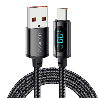 LinkMejor 7A/PD 29W/PD 100W Type-C To USB A/Type-C/iP Fast Charge Digital Display Data Cable For Samsung Galaxy S22 S22 Ultra For Xiaomi Mi 12T Redmi Note 12 For iPhone 14 14 Plus 14 Pro Max