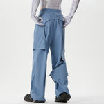 INCERUN Men Deconstructed Design Pants Fashion Comfortable Fabrics Wide Leg Trouser Plus Size