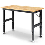 LinkMejor 48 inch Worktable Workbench with Power Outlet 2000 lbs Load Capacity Garage Table Desk Adjustable Height Work Bench for Garage/Wood Shop/Office/Home
