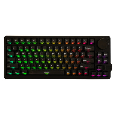 LinkMejor NS75 Hall Effect Magnetic Switch Mechanical Keyboard with Rotary Knob Tri-mode 83-keys Hot Swappable RGB 0.005mm RT Accuracy 8K Polling Rate