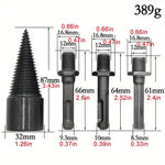 4PCS 32mm Black With Replaceable Handle Firewood Drill Bit Hand Electric Drill Electric Hammer Machine With Round Handle Square Handle Electric Tools For Broken Wood