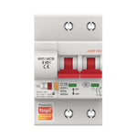 1P-4P 10A-80A Tuya WiFi Smart Circuit Breaker Wireless APP Remote Control Schedule Setting Automatic Intelligent Interruptor Work with Alexa Google Assistant