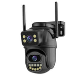 LinkMejor 6MP Dual Lens WiFi PTZ Security Camera Outdoor 5X Zoom Auto Tracking Full Color Night Vision Two Way Audio IP66 Waterproof Smart Home CCTV Surveillance Camera