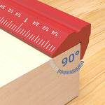 LinkMejor 4PCS V Shape Ruler 7/9/12/22inch Portable Woodworking Tool with Double-Sided Imperial Scale and Storage Hook Ideal for Accurate Vertical Measurement