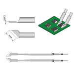 LinkMejor 1 Pair Tweezer Tip for SQ HT140 Hot Tweezers 3.0FS & 4.0FS & 5.0FS Flat Shovel Tips