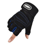 LinkMejor Cycling Gloves Fitness Weight Lifting Wristband Half Finger Gloves Body Building Training Sports Exercise Gloves