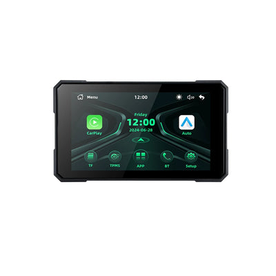 5.0 inch Wireless CarPlay Moto Android Auto Portable Digital GPS Moto Navigation Motorcycle Dashboard Display Screen TPMS