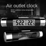 Car Air Outlet Thermometer Time Display High Precision Electronic Digital Car Clock LED Thermometer with Back Luminous