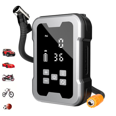 LinkMejor 150PSI Portable Wireless Tire Inflator Digital Display Electric Air Pump with Tire Pressure Monitoring LED Light Type-C Charging